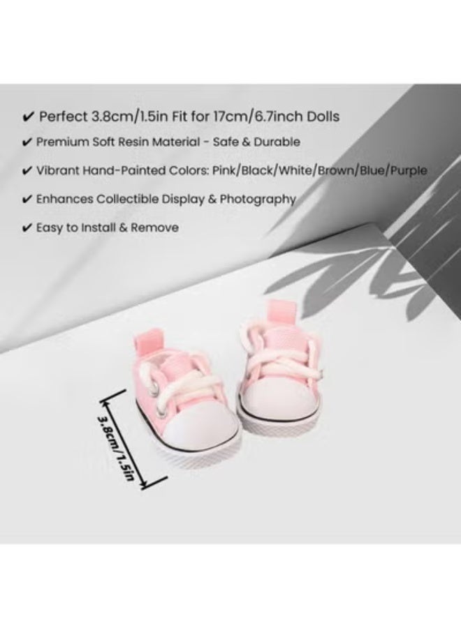 LABUBU 5 Set 17cm Labubu Clothes Doll Clothes Accessories for 17cm Dolls Clothes,  Heart Shaped Velvet Hat, Small kettle, Glasses, Canvas Shoes No Doll Included，Choose from three styles - Image 5